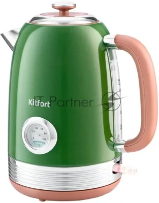 Чайник электрический Kitfort KT-6110 1.7л. 2200Вт зеленый (корпус: нержавеющая сталь)
