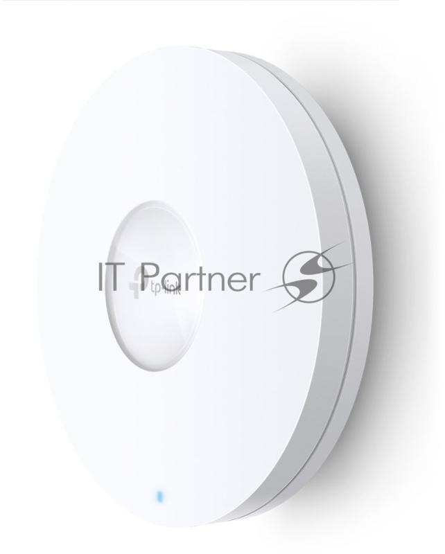Точка доступа TP-Link 11AX dual-band ceiling access point, up to 1200 Mbit/s at 5 GHz and up to 574 Mbit/s at 2.4 GHz, 1 10/100/1000Mbps LAN port, support PoE 802.3at standard, support BSS coloring, Seamless Roaming, Mesh, Band Steering, Airtime Fairness, MU-MIMO, ma