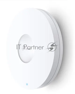 Точка доступа TP-Link 11AX dual-band ceiling access point, up to 1200 Mbit/s at 5 GHz and up to 574 Mbit/s at 2.4 GHz, 1 10/100/1000Mbps LAN port, support PoE 802.3at standard, support BSS coloring, Seamless Roaming, Mesh, Band Steering, Airtime Fairness, MU-MIMO, ma