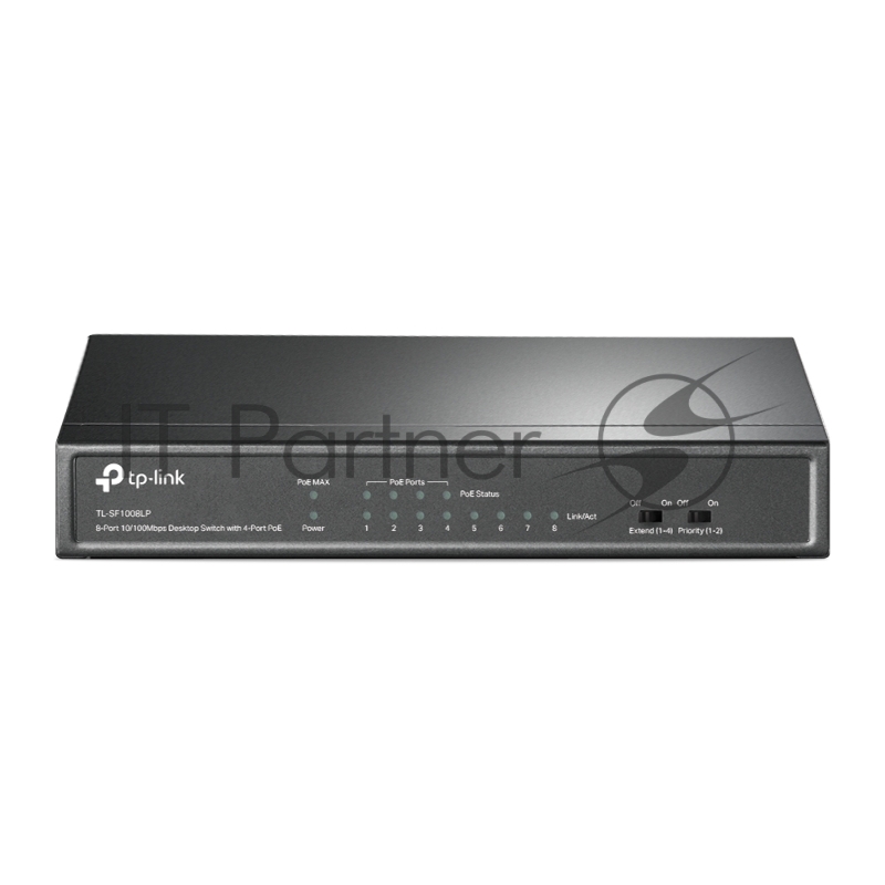 Коммутатор TP-Link TL-SF1008LP, 4×100 Мбит/с PoE + 4×100 Мбит/с Uplink, неуправляемый