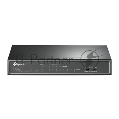 Коммутатор TP-Link TL-SF1008LP, 4×100 Мбит/с PoE + 4×100 Мбит/с Uplink, неуправляемый
