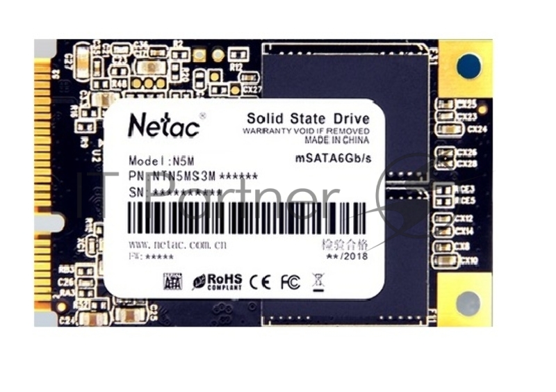 Накопитель SSD Netac N5M, 2048GB, mSATA, R/W 545/500