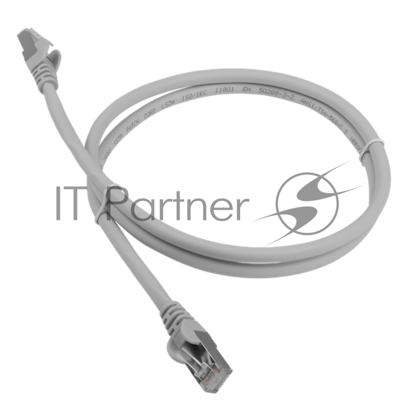 Патч-корд Lanmaster LSZH FTP кат.6A, 10 м, серый