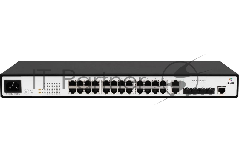 Коммутатор SNR SNR-S2985G-24TC, 24×1 Гбит/с + 2×1 Гбит/с Комбо (RJ45/SFP) + 2×1 Гбит/с SFP, управляемый