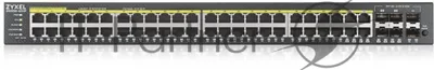 Коммутатор гибридный L2 PoE+ Zyxel NebulaFlex Pro GS2220-50HP, rack 19", 44xGE PoE+, 4xCombo (SFP/RJ-45 PoE+), 2xSFP, бюджет PoE 375 Вт, автономное/облачное управление