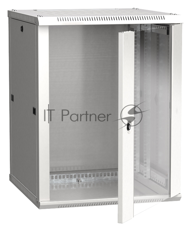 Шкаф ITK LINEA W 15U 600x600 мм дверь стекло, RAL7035