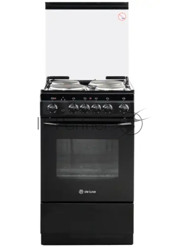 Плита электрическая De Luxe 5004.10э (кр)-001 черный, конфорок 4 шт, духовка 43 л, 50 см x 85 см x 50 см