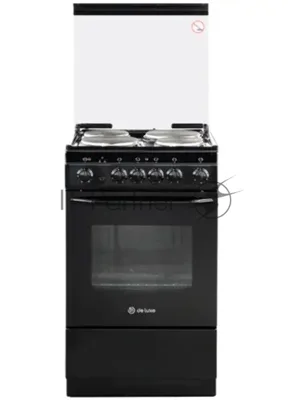 Плита электрическая De Luxe 5004.10э (кр)-001 черный, конфорок 4 шт, духовка 43 л, 50 см x 85 см x 50 см