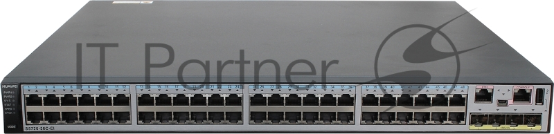 Коммутатор Huawei S5720-56C-EI-AC, 48×1 Гбит/с + 4×10 Гбит/с SFP+, управляемый