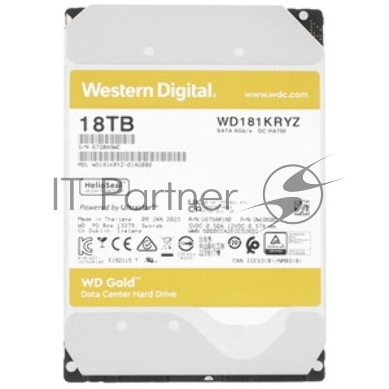 Жесткий диск HDD WD Gold 18Tb 7200rpm SATA 512Mb 3.5"