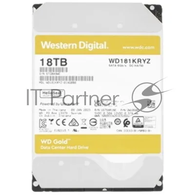 Жесткий диск HDD WD Gold 18Tb 7200rpm SATA 512Mb 3.5"