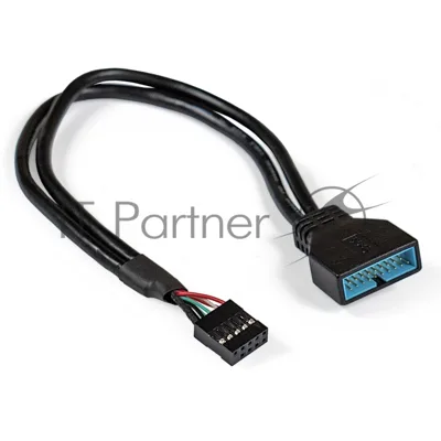 Кабель-переходник ExeGate EX284940RUS USB 2.0-USB 3.0 ExeGate EX-CC-U3U2-0.3 (9pin/19pin, 0,3м)