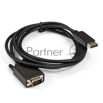 Кабель ExeGate EX284914RUS DisplayPort-VGA ExeGate EX-CC-DPM-VGAM-1.8 (20M/15M, 1,8м, экран)