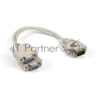 Кабель-разветвитель ExeGate EX284939RUS ExeGate EX-CC-VGA-15M2x15F-0.3 (монитор - 2xSVGA card, 15M/2x15F, 0,3м)