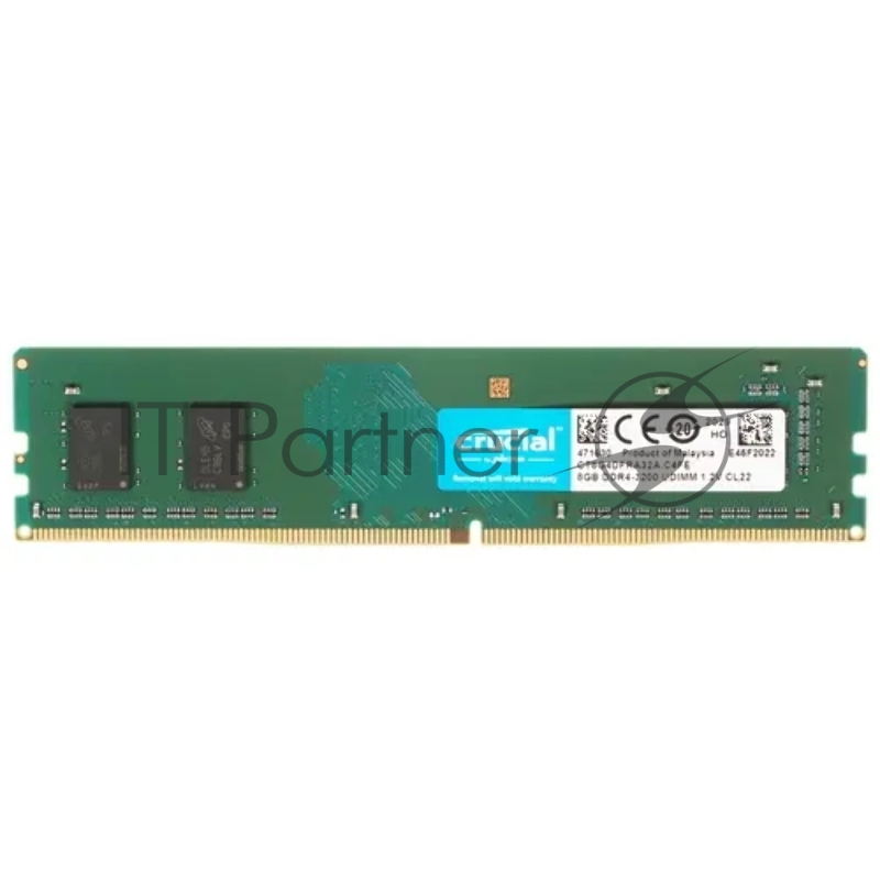 Оперативная память Crucial, DDR4, 8GB (1x8GB), 3200MHz, CL22, DIMM