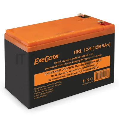 Батарея для ИБП ExeGate EX285659RUS HRL 12-9 (12V 9Ah 1234W, клеммы F2)
