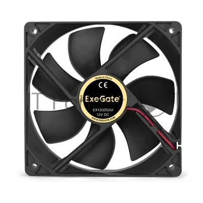 Вентилятор для корпуса ExeGate EX12025SM черный, 120 мм, 1500 об/мин, 24 дБ, Molex