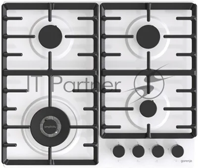 Газовая варочная поверхность Gorenje GW642SYW, 4 конфорки, эмалированная сталь, 8150 Вт