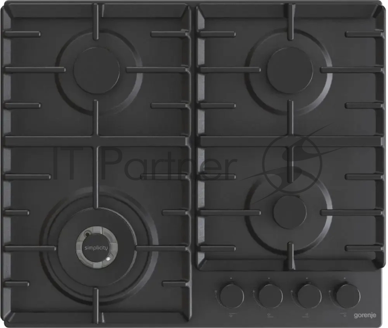 Газовая варочная поверхность Gorenje GW642SYB, 4 конфорки, эмалированная сталь, 8150 Вт