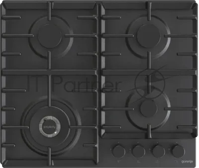 Газовая варочная поверхность Gorenje GW642SYB, 4 конфорки, эмалированная сталь, 8150 Вт
