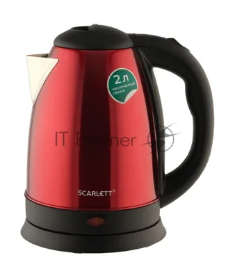 Чайник электрический Scarlett SC-EK21S76 2 л, 1800 Вт, красный (корпус: нержавеющая сталь)