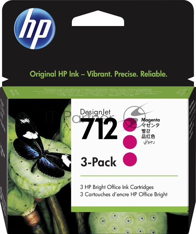 Картридж струйный HP 712 3ED78A пурпурный x3упак. (29мл) для HP DJ Т230/630