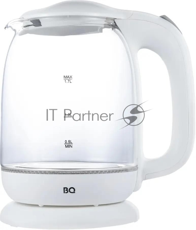 Чайник электрический BQ KT1830G белый, 1.7 л, 2200 Вт, скрытый нагревательный элемент