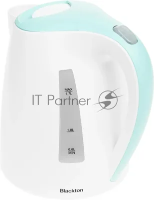 Электрочайник Blackton Bt KT1702P белый/зеленый, 1.7 л, 2200 Вт, скрытый нагревательный элемент