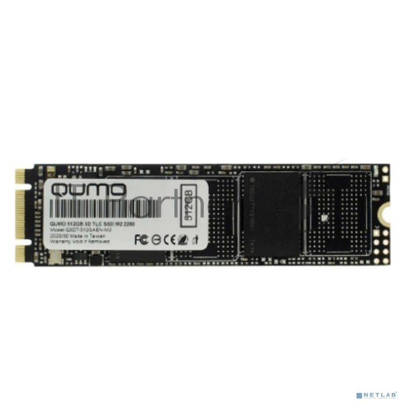 Накопитель SSD QUMO Novation, 512Gb, SATA III, R/W 560/540