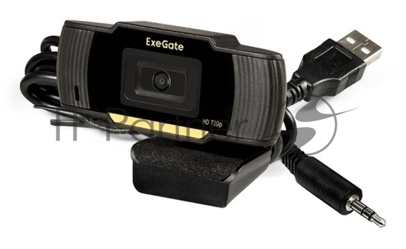 Веб-камера ExeGate GoldenEye C270 HD 1280x720, 30 кадр/с, USB Type-A, микрофон (шумоподавление), универсальное крепление