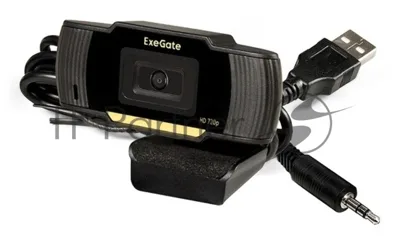 Веб-камера ExeGate GoldenEye C270 HD 1280x720, 30 кадр/с, USB Type-A, микрофон (шумоподавление), универсальное крепление