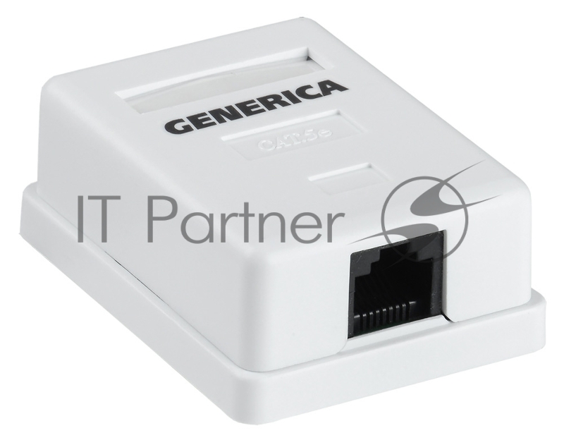 Розетка ITK GENERICA CS2-1C5EU-12-G настенная 49.2x65.5x25.2мм RJ45 ABS белый (упак.:1шт)