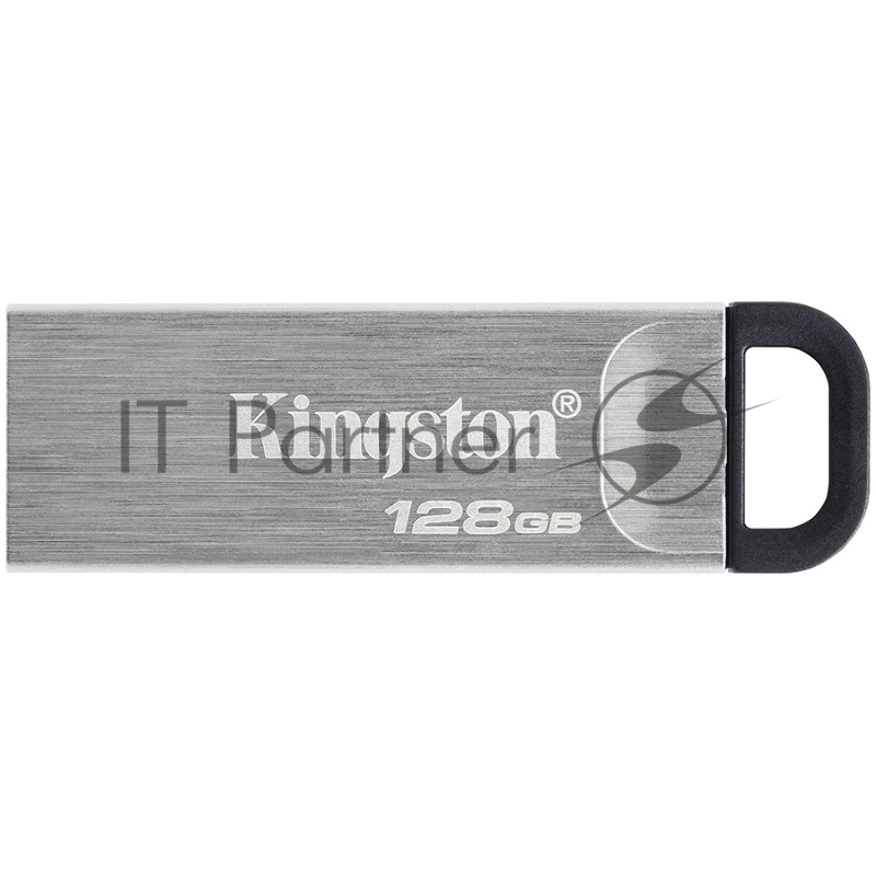 Флешка USB Kingston DataTraveler KYSON (DTKN/128 Gb), 128Gb, USB 3.2 Gen 1, R/W 200/60, серебристый/черный