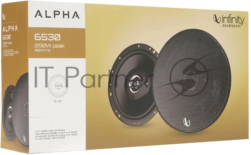 Колонки автомобильные Infinity Alpha 6530 290Вт 91дБ 4Ом 16.5 см (6 1/2дюйм) (ком.: 2 кол.) коаксиальные трехполосные