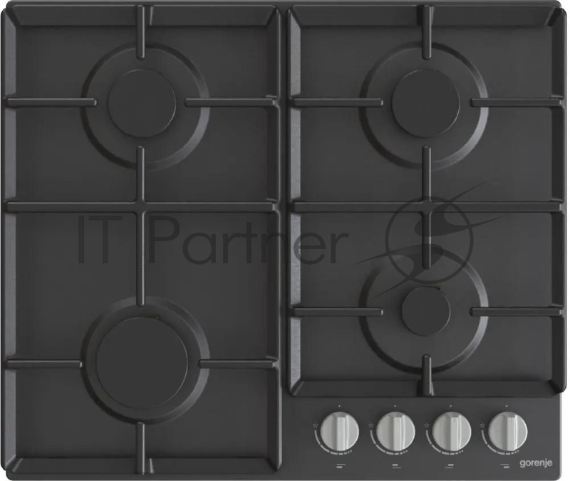 Газовая варочная поверхность Gorenje G641EXB, 4 конфорки, эмалированная сталь, 7650 Вт