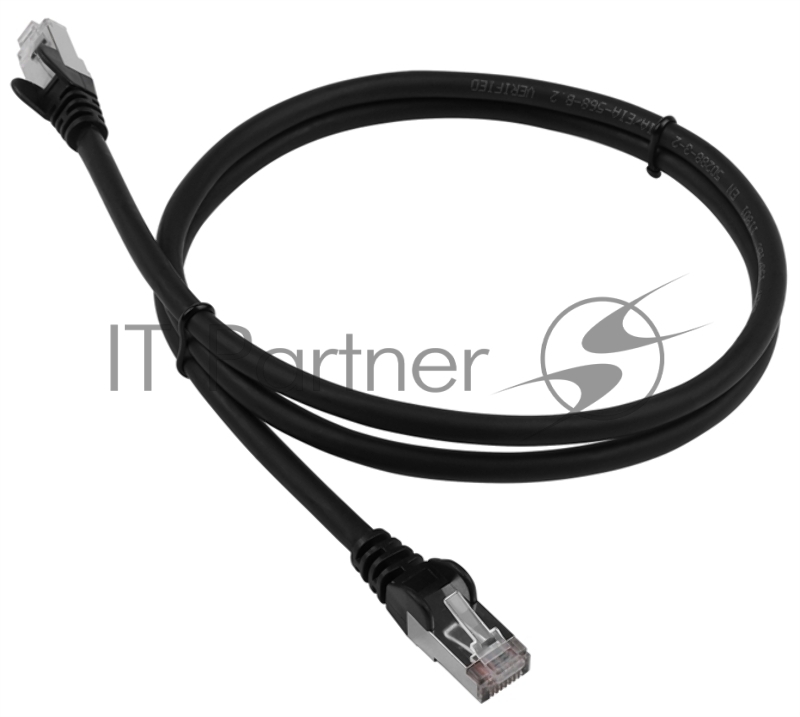 Патч-корд LANMASTER LSZH FTP cat.6, 1.0 м, черный