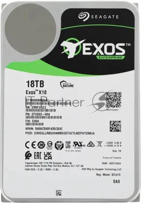 Жесткий диск HDD Seagate Exos X18 18Tb 7200rpm SAS 256Mb 3.5"