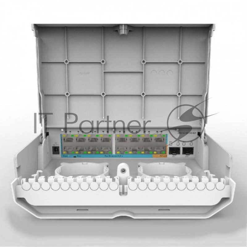Коммутатор MikroTik CRS318-16P-2S+OUT (NetPower 16P), 16×1 Гбит/с PoE + 2×10 Гбит/с SFP+, управляемый