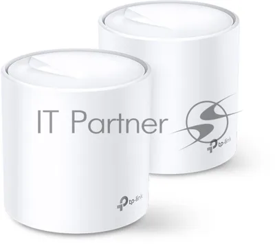 Система TP-Link Mesh AX3000 Whole Home Wi-Fi System, Wi-Fi 6, 2402Mbps (4 streams) at 5GHz and 574Mbps (2 streams) at 2.4GHz, 2 Gigabit ports of each unit, support OFDMA, MU-MIMO, 802.11k/v/r seamless roaming, support WPA3, HomecareTM system, easy setup and manageme