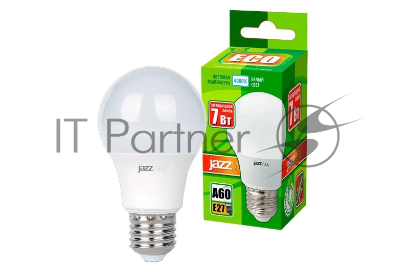 Лампа светодиодная JazzWay LED 7Вт Е27 220В 4000К PLED- ECO- A60 груша 1033185