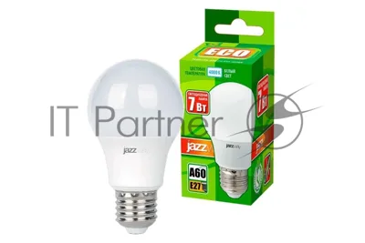 Лампа светодиодная JazzWay LED 7Вт Е27 220В 4000К PLED- ECO- A60 груша 1033185