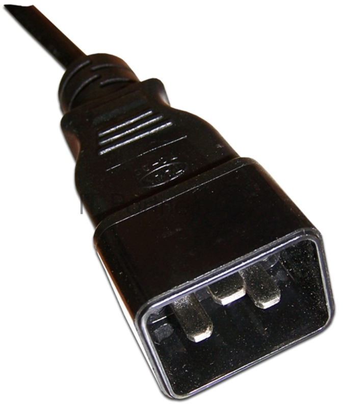 Шнур питания LANMASTER С13-C20, 3х0.75, 220В, 10А, черный, 1 метр
