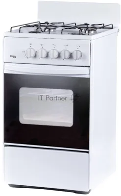 Плита газовая Лада Nova RG 24043 белый, конфорок 4 шт, духовка 50 л, 50 см x 85 см x 60 см