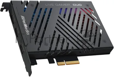 Карта видеозахвата Avermedia Live Gamer DUO, PCI-Express x4 Gen 2, 2xHDMI, 2160p60 HDR, (GC573), RTL
