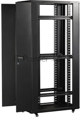 Шкаф 19" Business, 42U 800x1200, черный, передняя дверь стекло, задняя дверь распашная металл