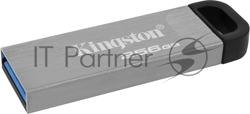 Флешка USB Kingston DataTraveler KYSON (DTKN/256GB), 256Gb, USB 3.2 Gen 1, R/W 200/60, серебристый/черный