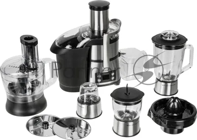 Кухонный комбайн Kitfort KT-1395 800Вт серебристый/черный