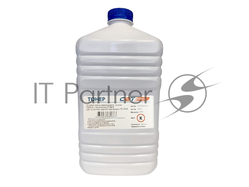 Тонер Cet CE28-K/CE28-D CET111072579 черный бутылка 579гр. (в компл.:девелопер) для принтера KONICA MINOLTA Bizhub C258/308/368