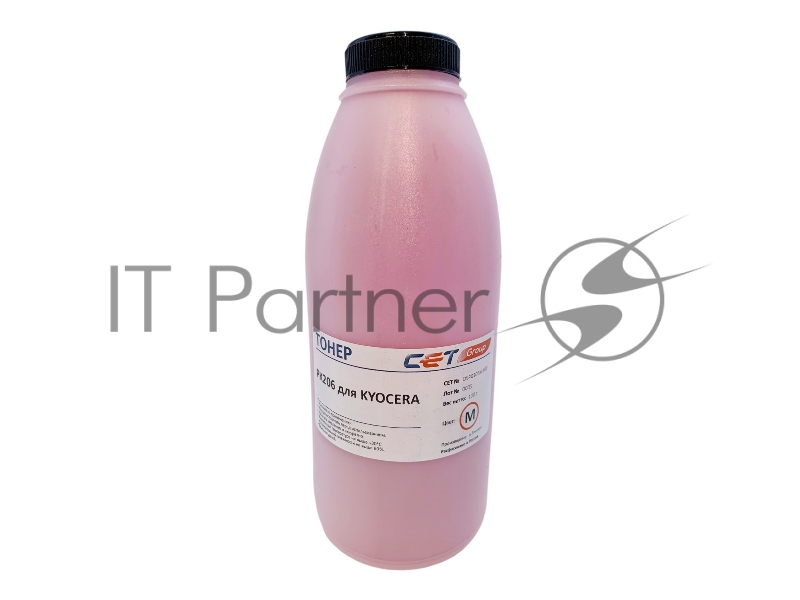 Тонер CET PK206 OSP0206M-100 пурпурный бутылка 100гр. для принтера Kyocera Ecosys M6030cdn/6035cidn/6530cdn/P6035cdn