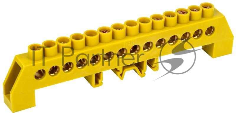 Шина PE "земля" в комб DIN-изол"Стойка" ШНИ-8х12-14-КС-Ж YNN10-812-14DP-K05 IEK